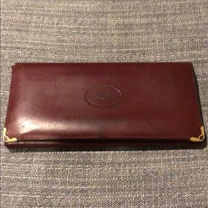 Burgundy Cartier leather wallet